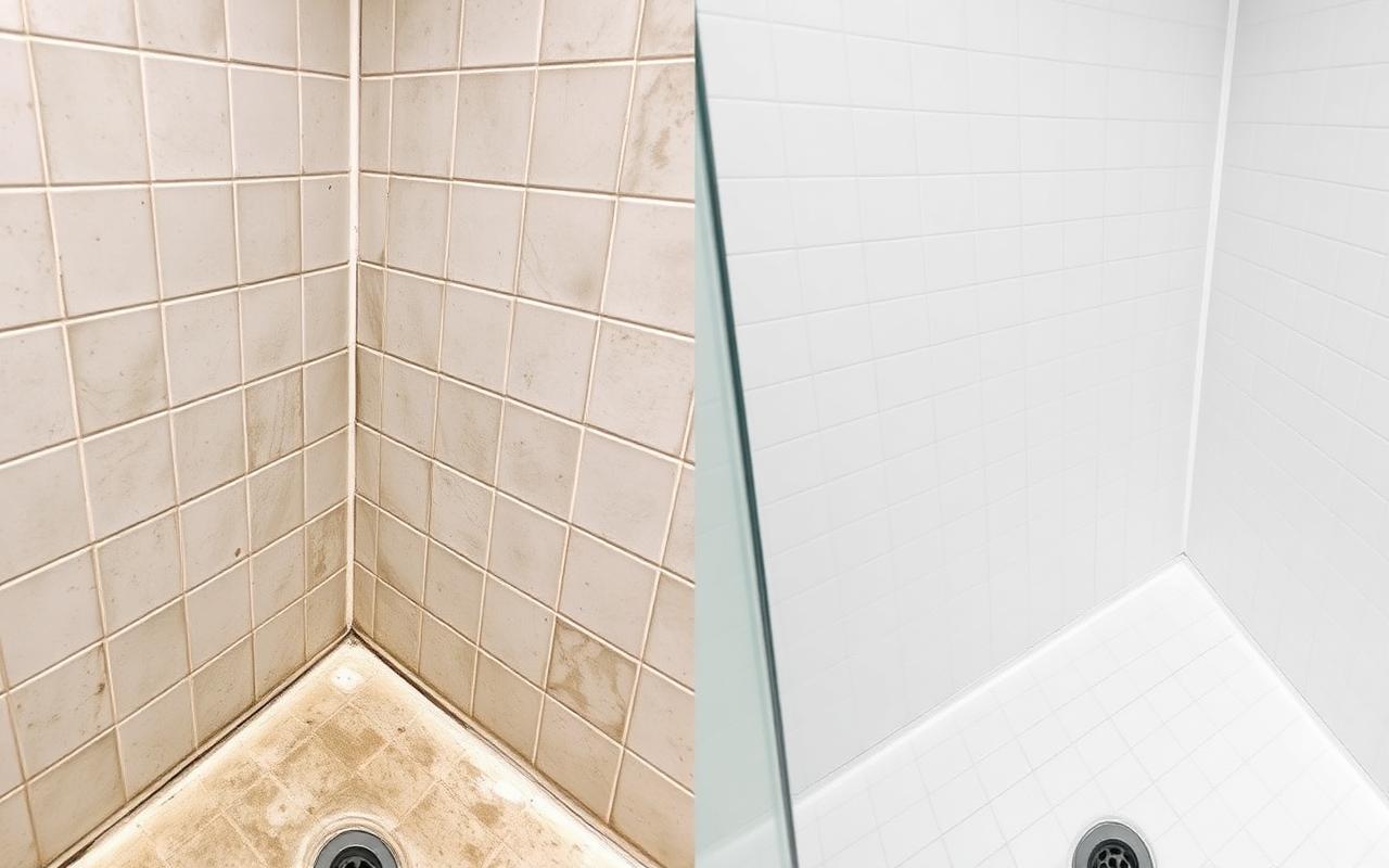 Shower tile & grout